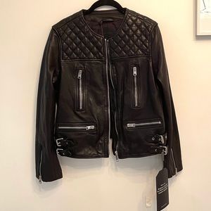 All Saints Black Leather Jacket NEW WITH TAGS!